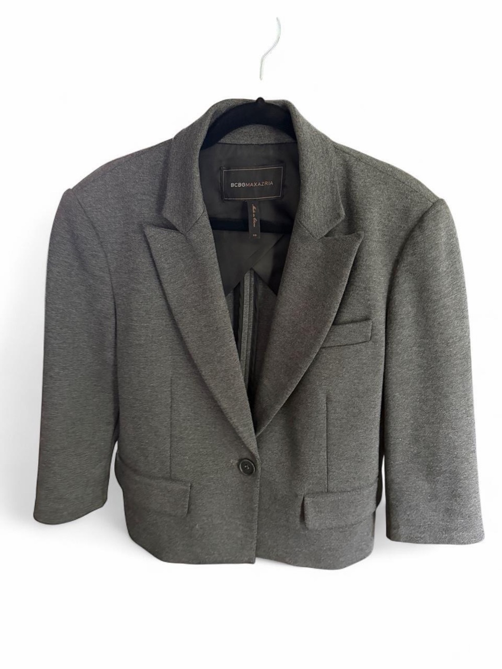 BCBGMAXAZRIA XS Women's Gray Tailored Blazer